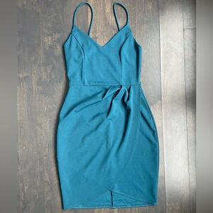 Lulu’s Teal Spaghetti Strap Dress Size Small